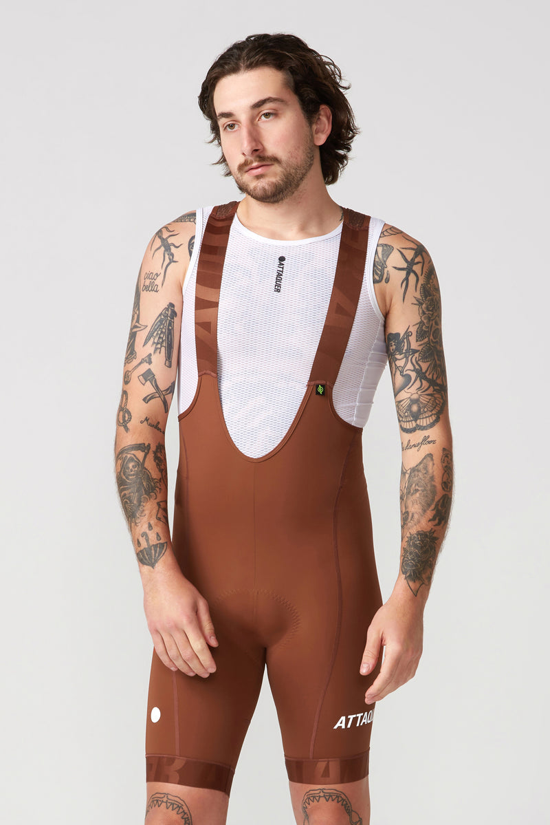 All Day Bib Short 2.0 Burnt Orange/White Reflective Logo