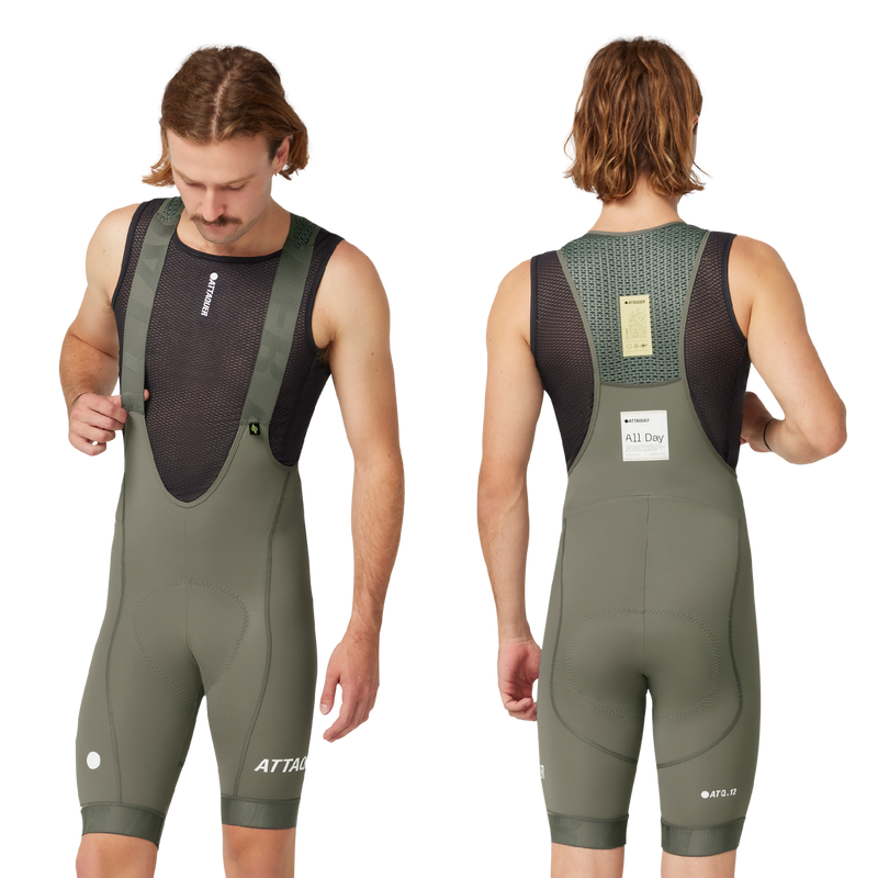 All Day Bib Short Grey Smoke