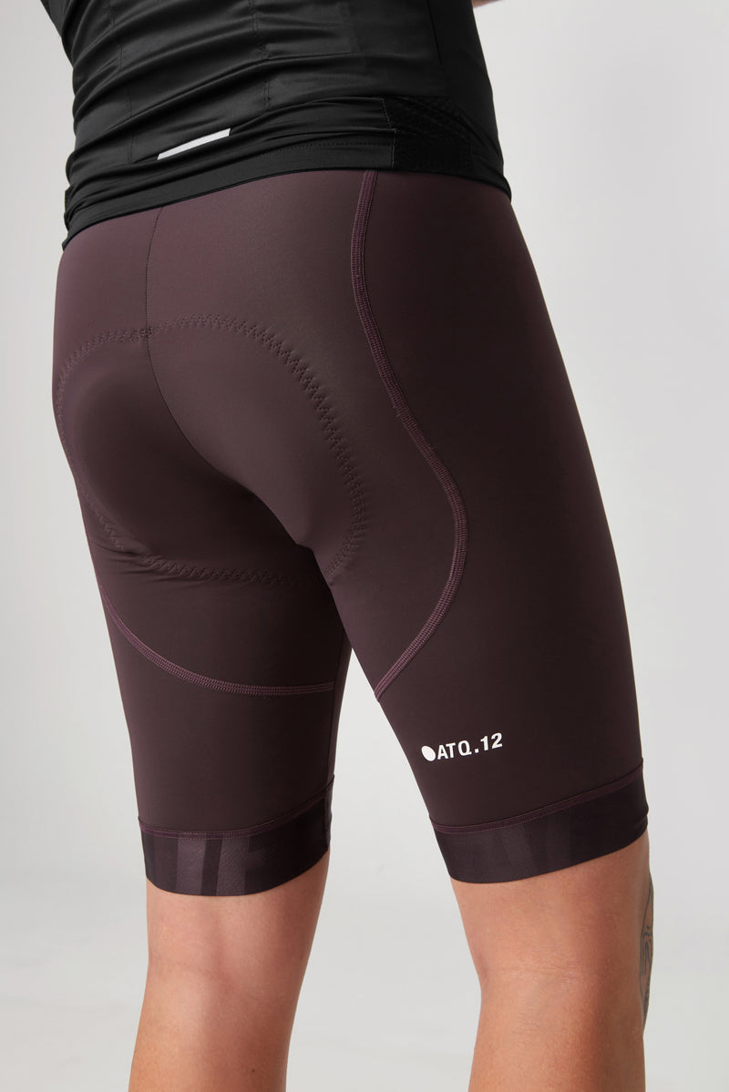 All Day Bib Short 2.0 Aubergine/White Reflective Logo