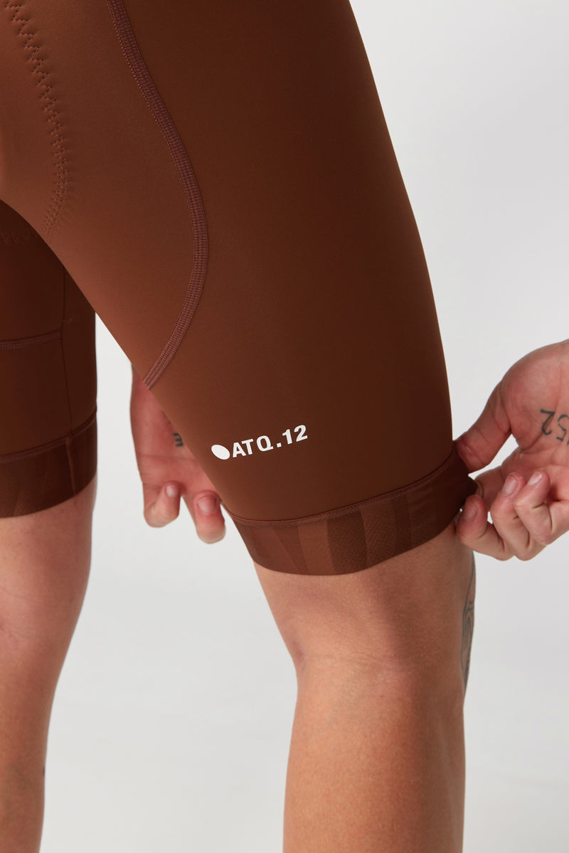 All Day Bib Short 2.0 Burnt Orange/White Reflective Logo