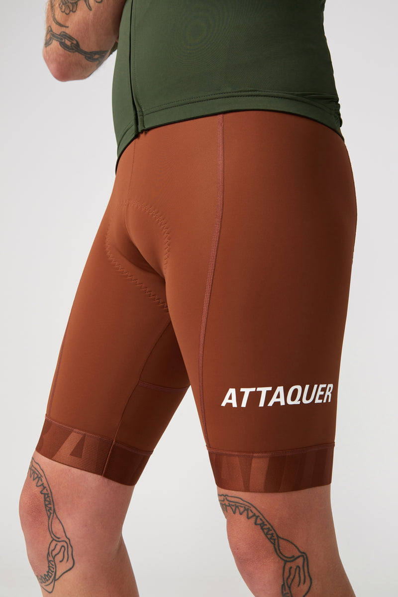 All Day Bib Short 2.0 Burnt Orange/White Reflective Logo