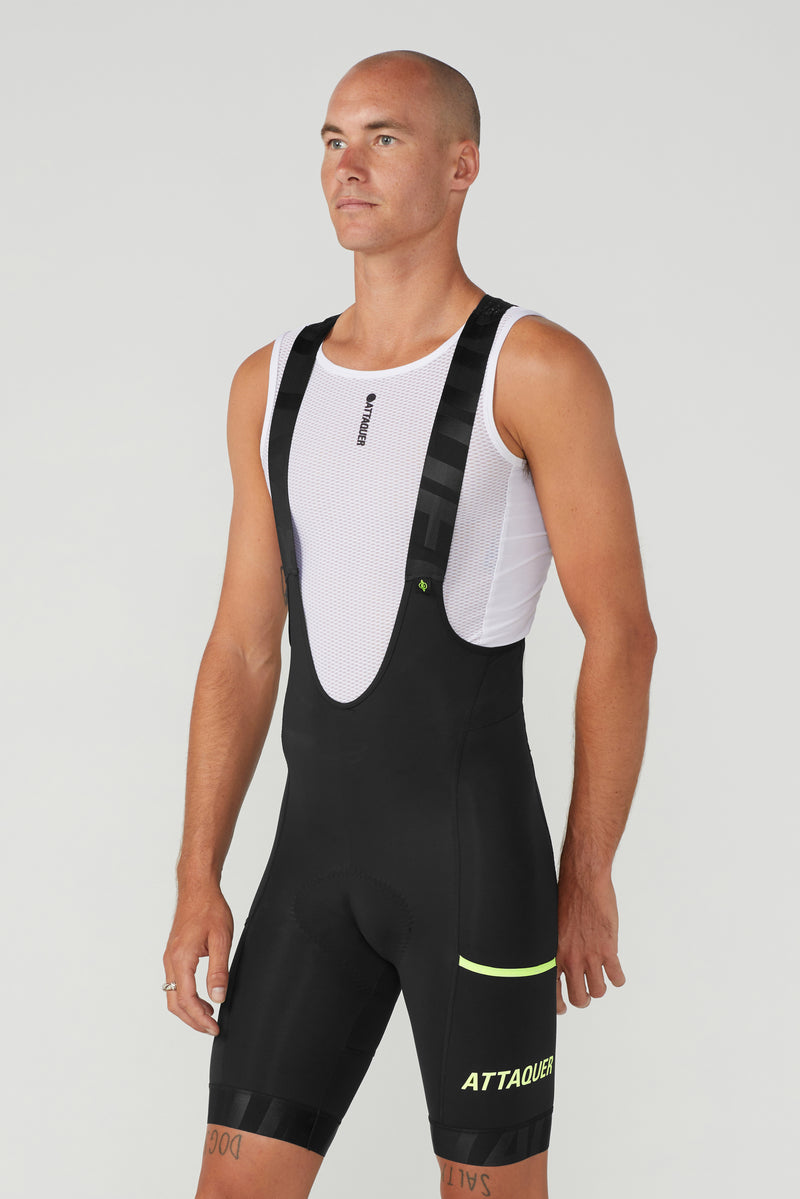 All Day Cargo Bib Black/Neon Reflective Logo