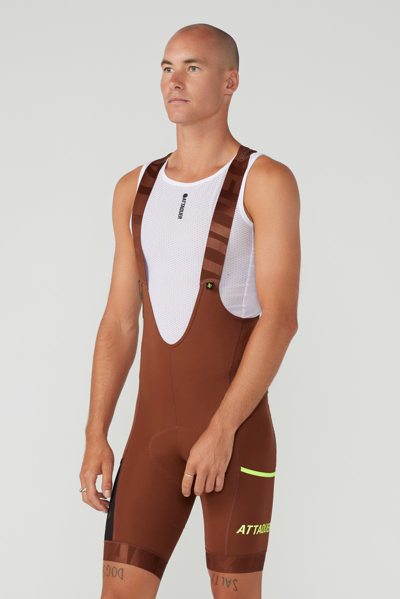 All Day Cargo Bib Burnt Orange/Neon Reflective Logo