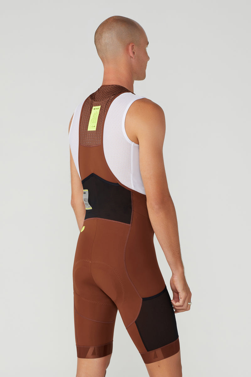 All Day Cargo Bib Burnt Orange/Neon Reflective Logo