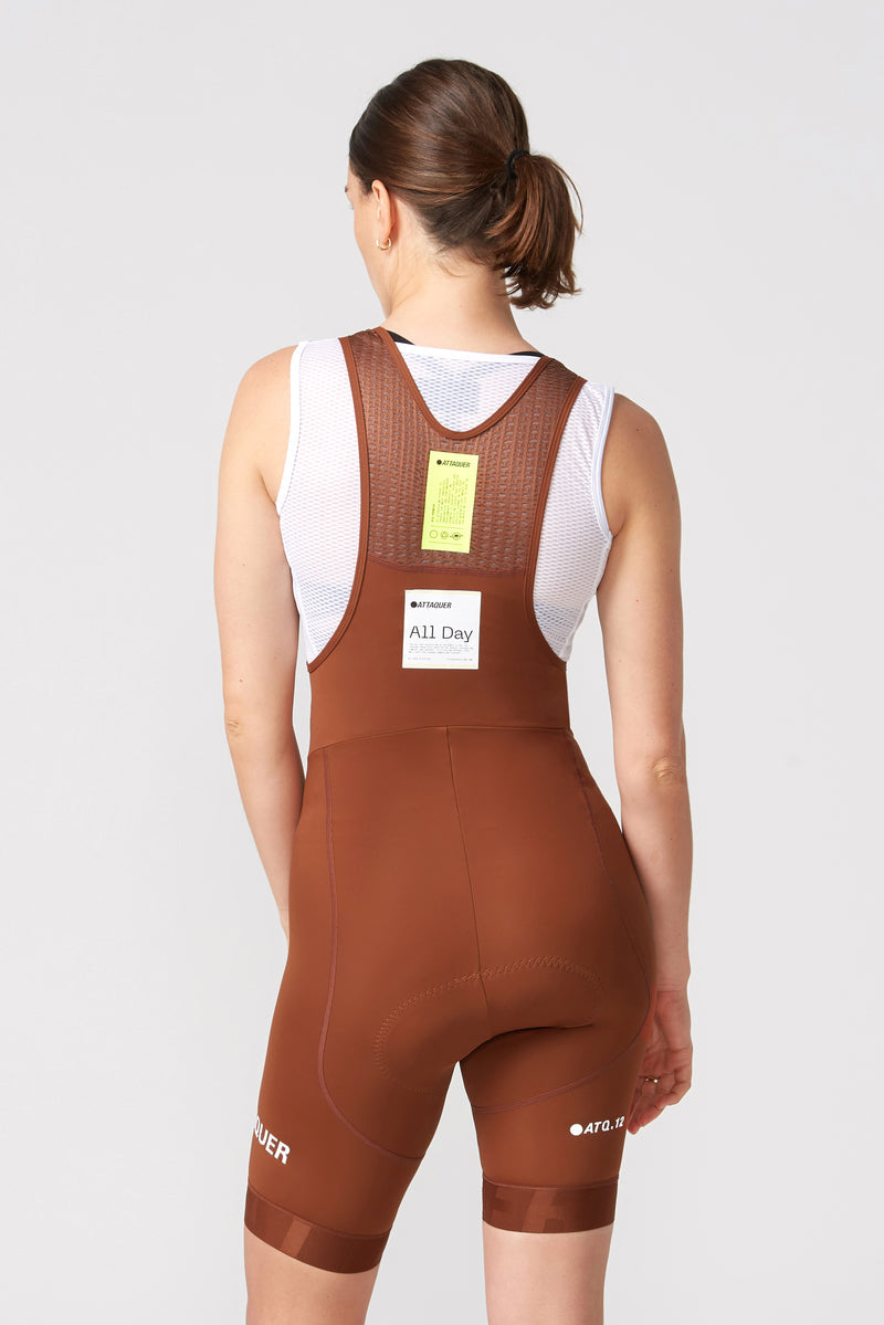 Women's All Day Bib Short 2.0 Burnt Orange