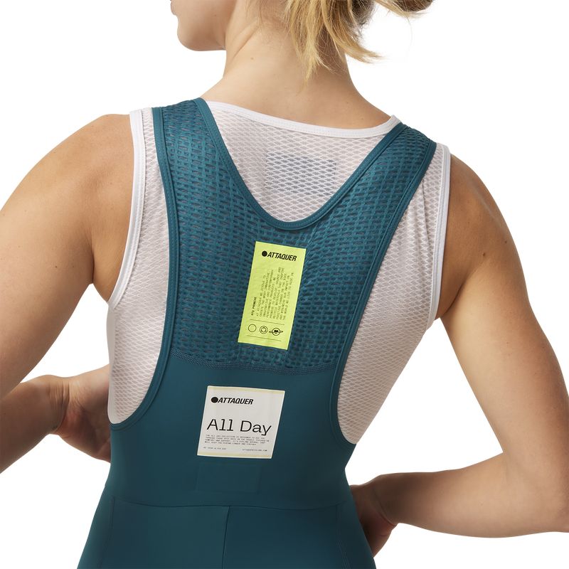 Women's All Day Bib Short Topaz