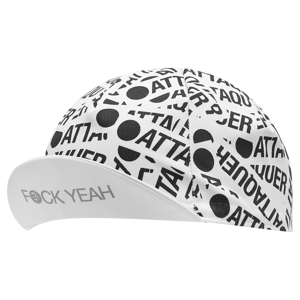 F*ck Yeah Sticker Cycling Cap White/Black