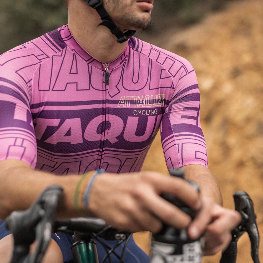 All Day Stripe Type Jersey Plum/Pink