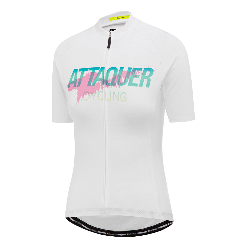 Women's All Day Overspray Jersey White/Teal/Dirty Pink