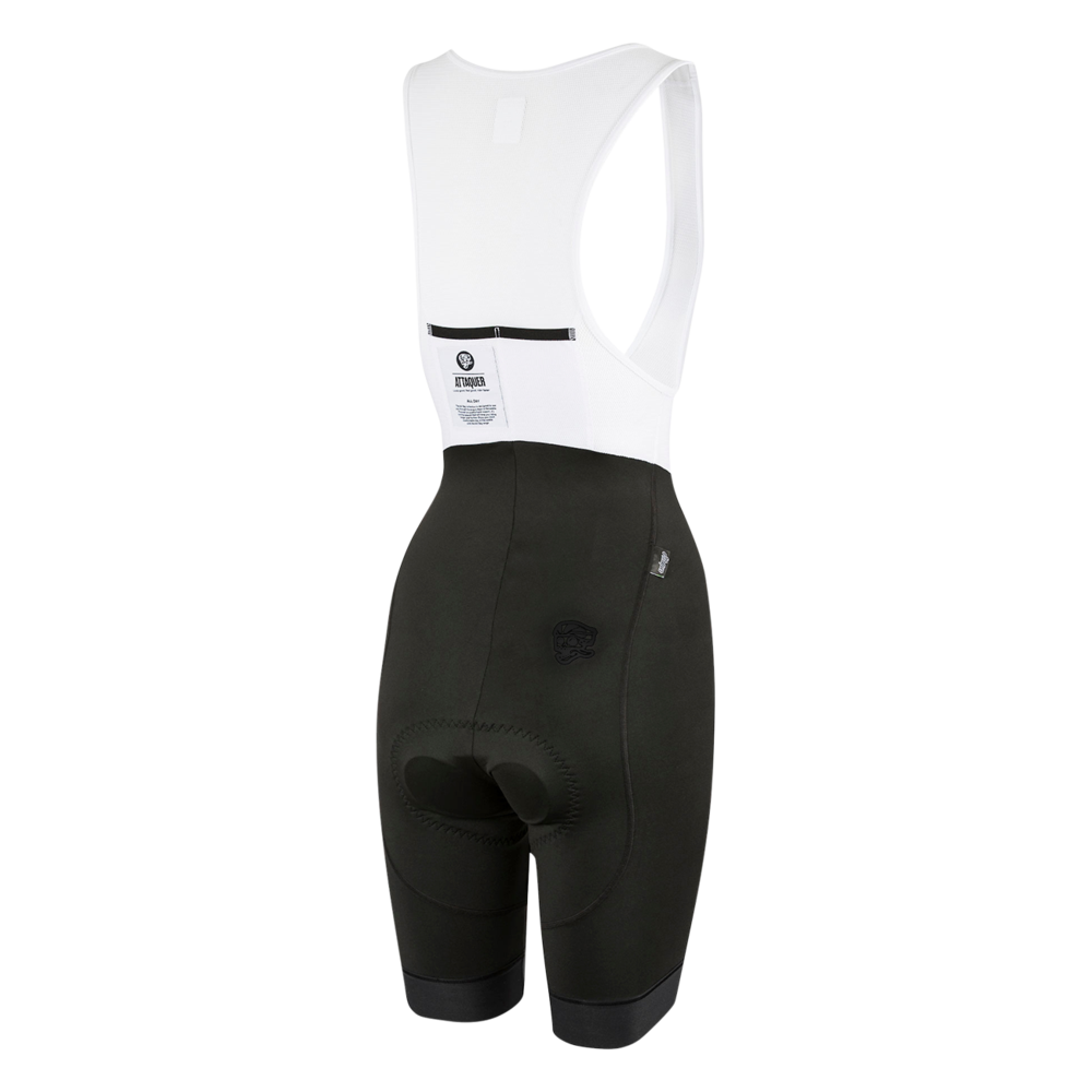 Women's All Day Bib Shorts Black/Reflective White Logo