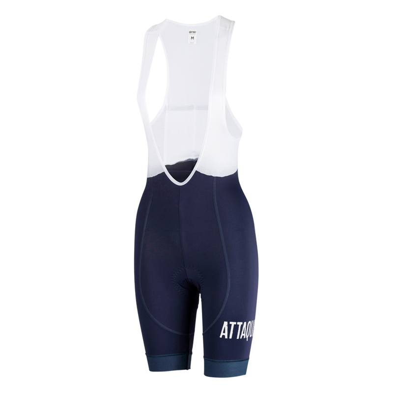 Women's All Day Bib Shorts Navy/Reflective White Logo